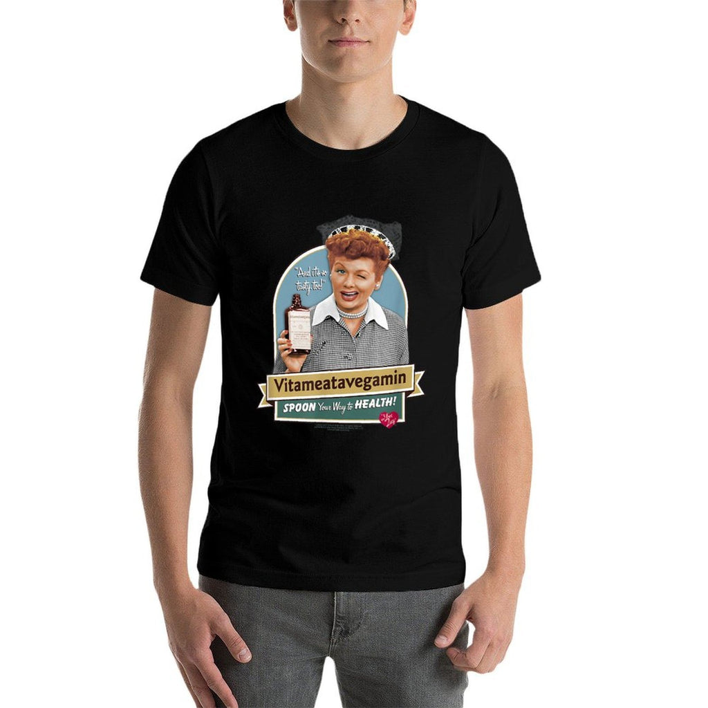 I Love Lucy Spoon to Health  Oversized Silhouette T-Shirt
