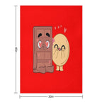 Choco And Pancake Couples Love Shrink-resistant Throw Blanket