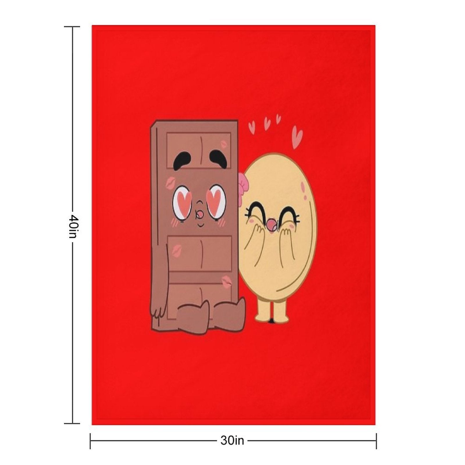 Choco And Pancake Couples Love Shrink-resistant Throw Blanket