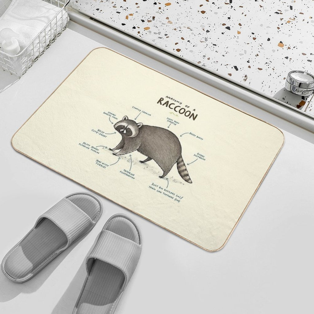 Anatomy of A Raccoon  Dirt-Trapping Bath Mat