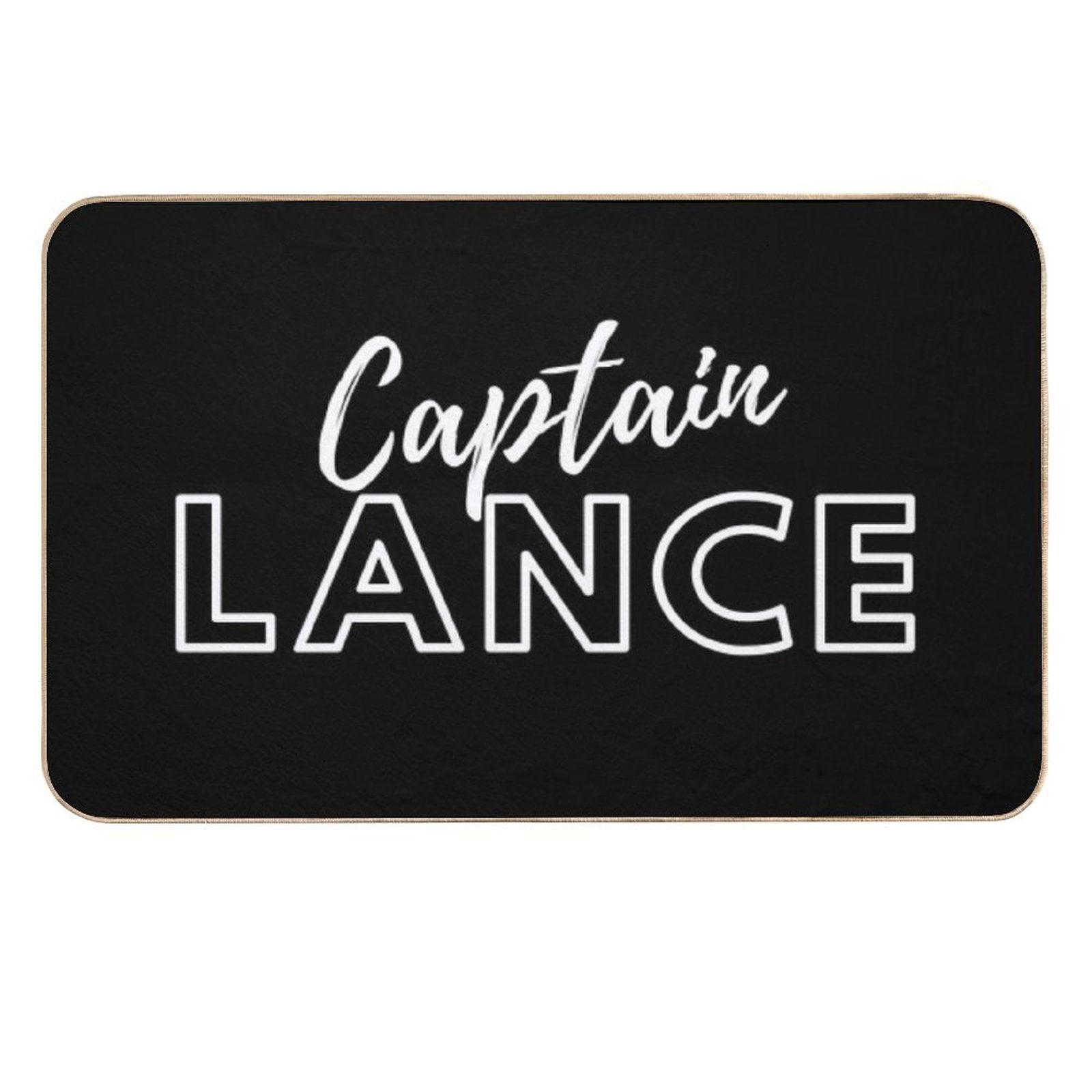 Captain Lance White Typography - Legends of Tomorrow  Repositionable Bath Mat