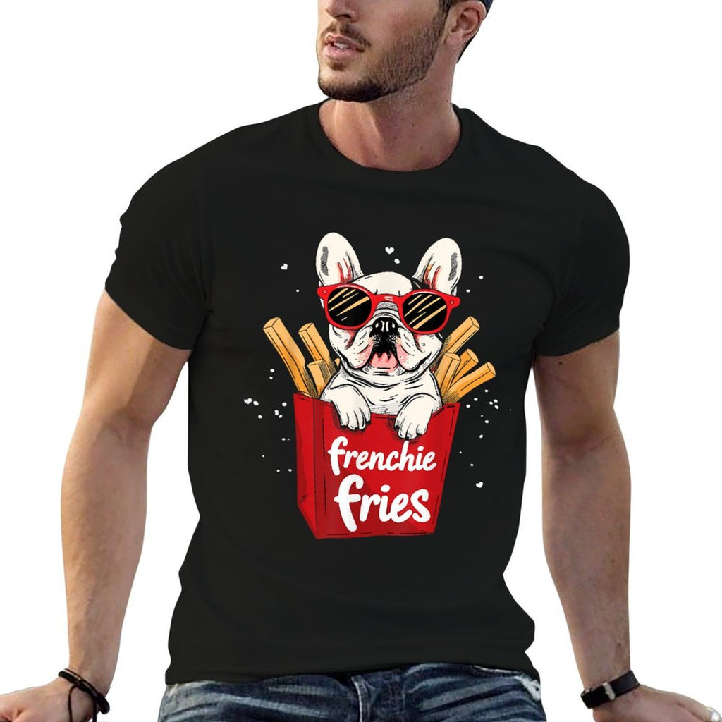 Frenchie Fries French Bulldog Funny Dog Lover Women  Tagless Design T-Shirt