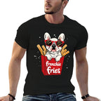 Frenchie Fries French Bulldog Funny Dog Lover Women  Tagless Design T-Shirt