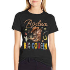 Rodeo Big Cousin Western Cowboy Birthday Matching Family  Oversized Silhouette T-Shirt
