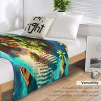 Minecraft Paradise Wrinkle-free Throw Blanket