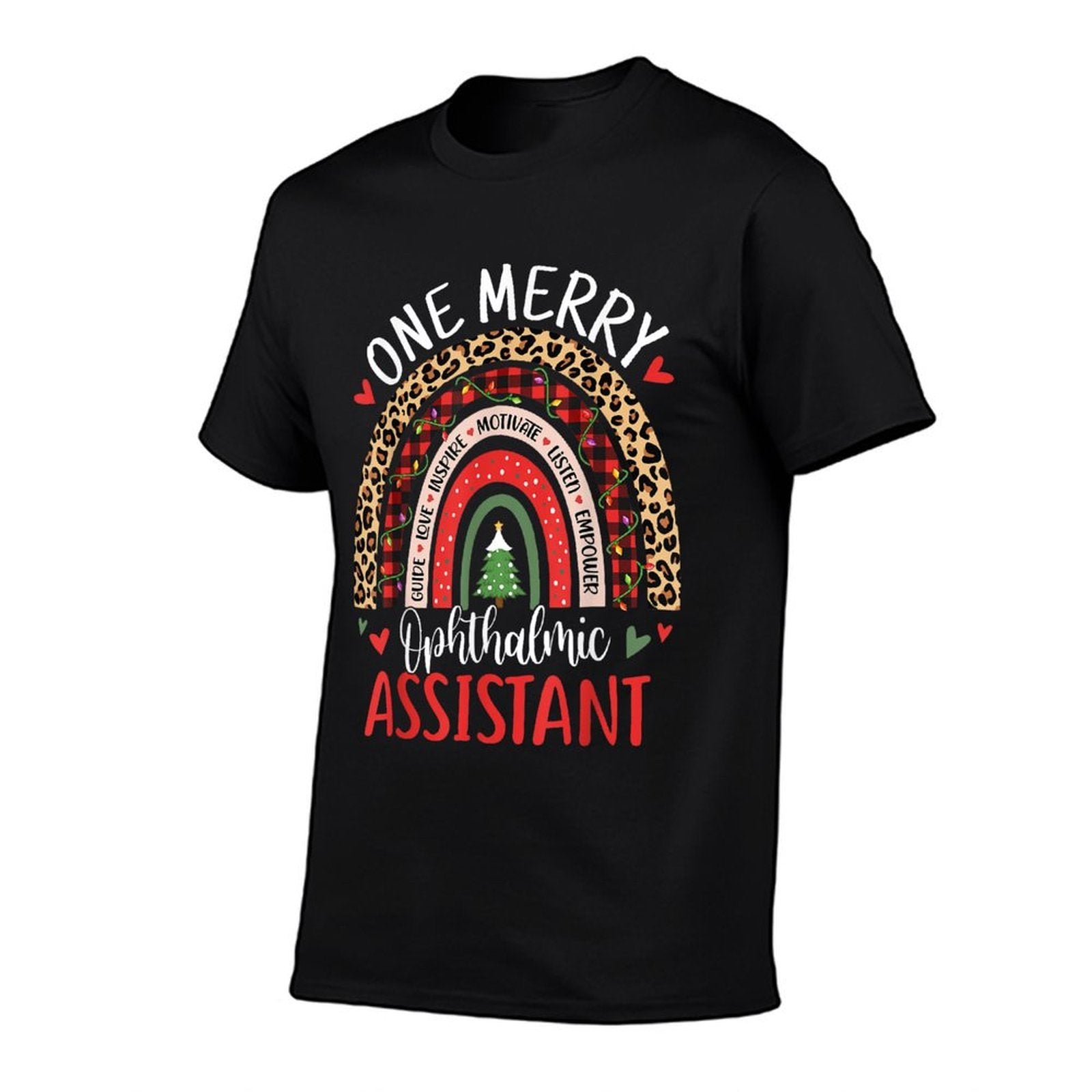 One Merry Ophthalmic Assistant Funny Christmas Ophthalmology  Polyester Blend T-Shirt