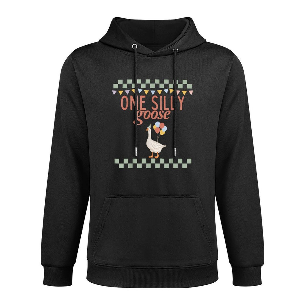 One Silly Goose First Birthday Matching Cake Smash Moisture-Wicking Hoodie