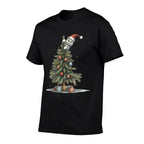 Its That Time Again Funny Cat Christmas Tree Men Women Kids  Eco-friendly Material T-Shirt