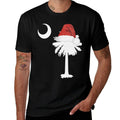 South Carolina Christmas Holiday Santa Palmetto Tree  Breathable T-Shirt