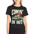 Comin In Hot - Funny Pontoon Boat Pontooning Party Boat  Vintage-inspired T-Shirt