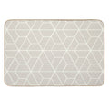 Serene Retro Mosaic - Linen Beige And White  Toxin-Free Bath Mat