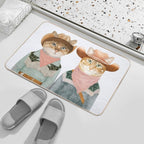Ginger Cat Cowboys  Eco-Friendly Bath Mat