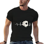 Poker Player Heartbeat EKG Gift Poker  Slim-fit Cut T-Shirt