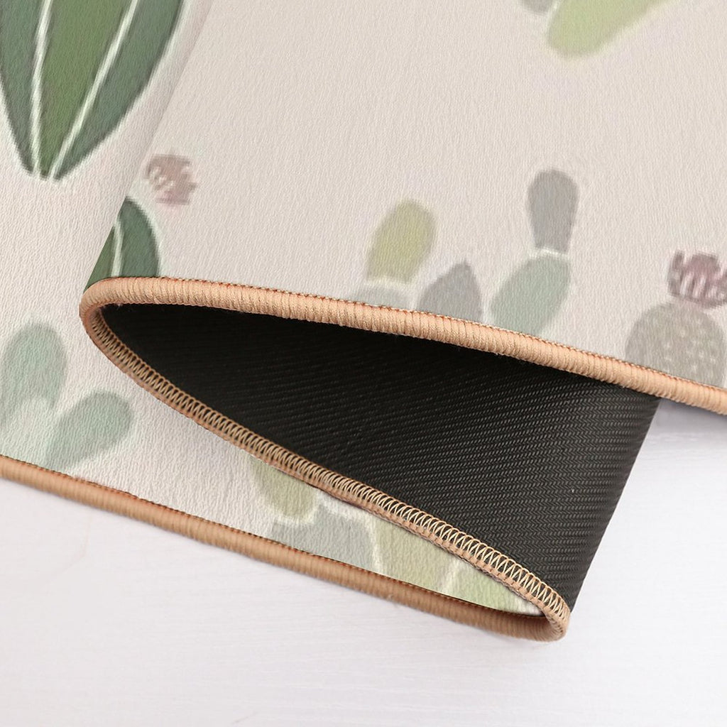 Cactus Pattern Print  Toxin-Free Bath Mat