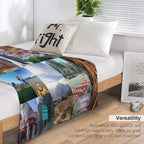 Alamabma Aesthetic Collage Shrink-resistant Throw Blanket