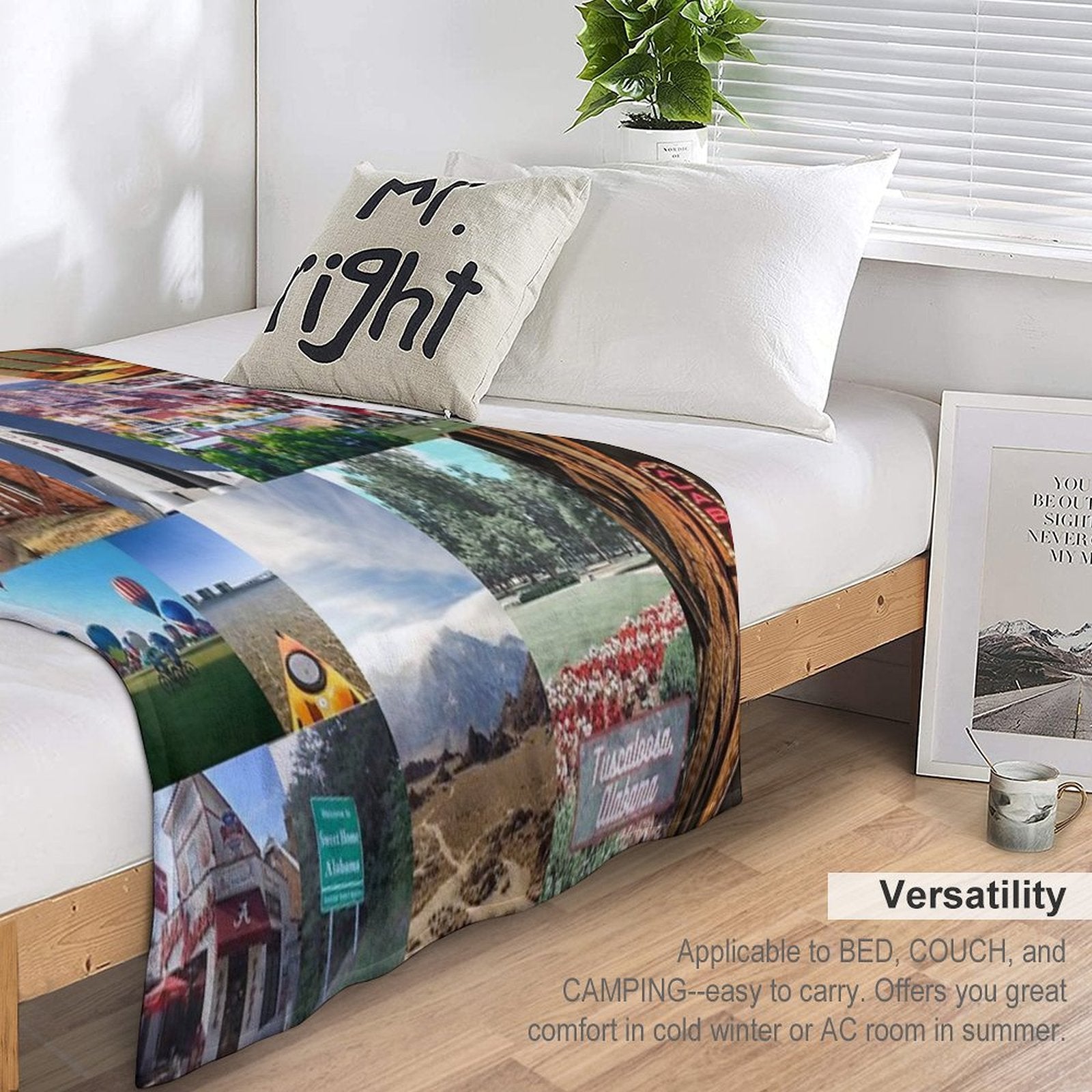 Alamabma Aesthetic Collage Shrink-resistant Throw Blanket