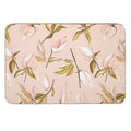 Floral Bloom Peach  Easy Maintenance Bath Mat