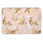 Floral Bloom Peach  Easy Maintenance Bath Mat