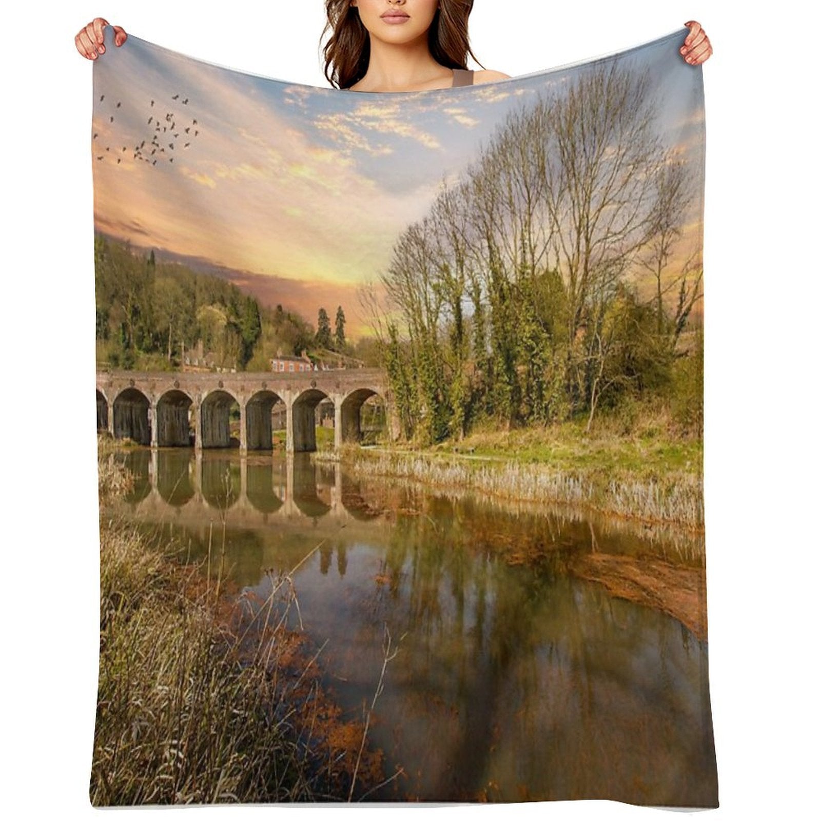 Coalbrookdale Viaduct Durable Throw Blanket