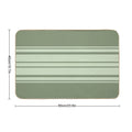 Simple Horizontal Stripes Design - Green  High-Traffic Bath Mat