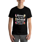 Mommy Of The Birthday Sweetie Ice Cream Matching Family  Slim-fit Cut T-Shirt