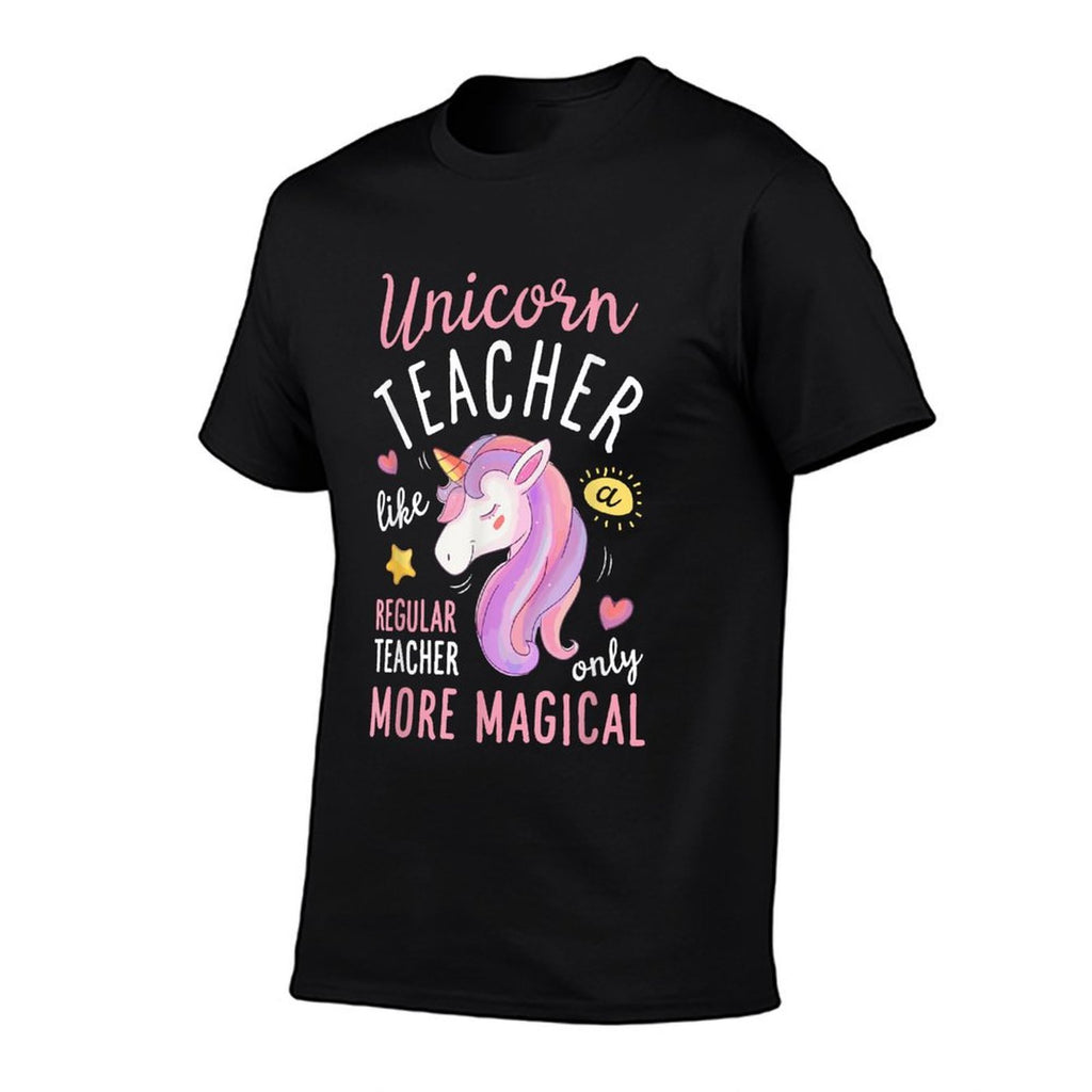 Unicorn Teacher Funny Women Teachers Back To School Gifts  Cotton T-Shirt