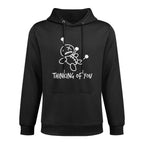 Womens Thinking of You Funny Voodoo Doll Valentines Day Joke Breathable Fabric Hoodie