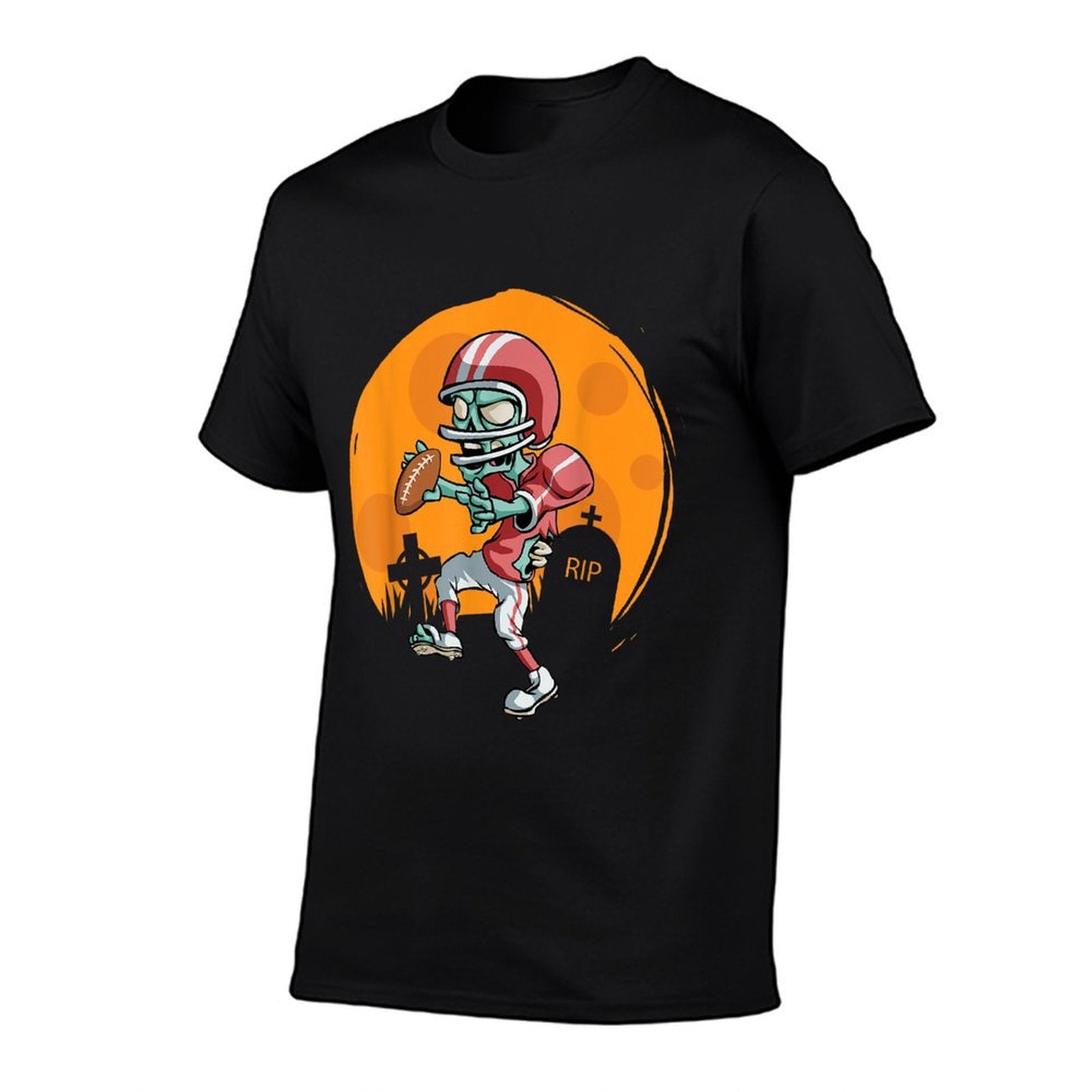 Funny Football Zombie Player Halloween Football Sport Gift  Heathered Texture T-Shirt