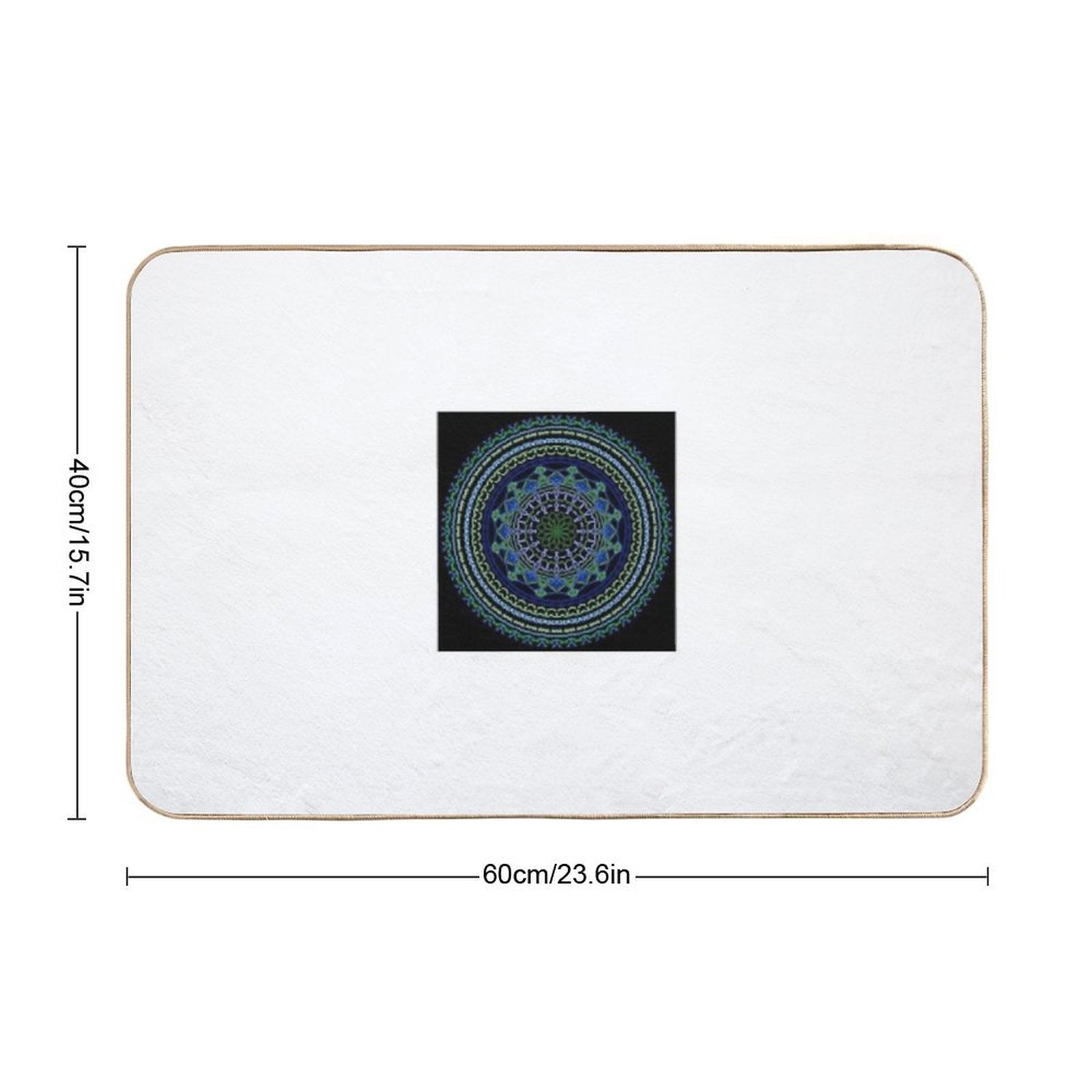 Forest & Tide Mandala – Earth-Inspired Spiritual Geometry for Nature Souls  Non-Slip Bath Mat