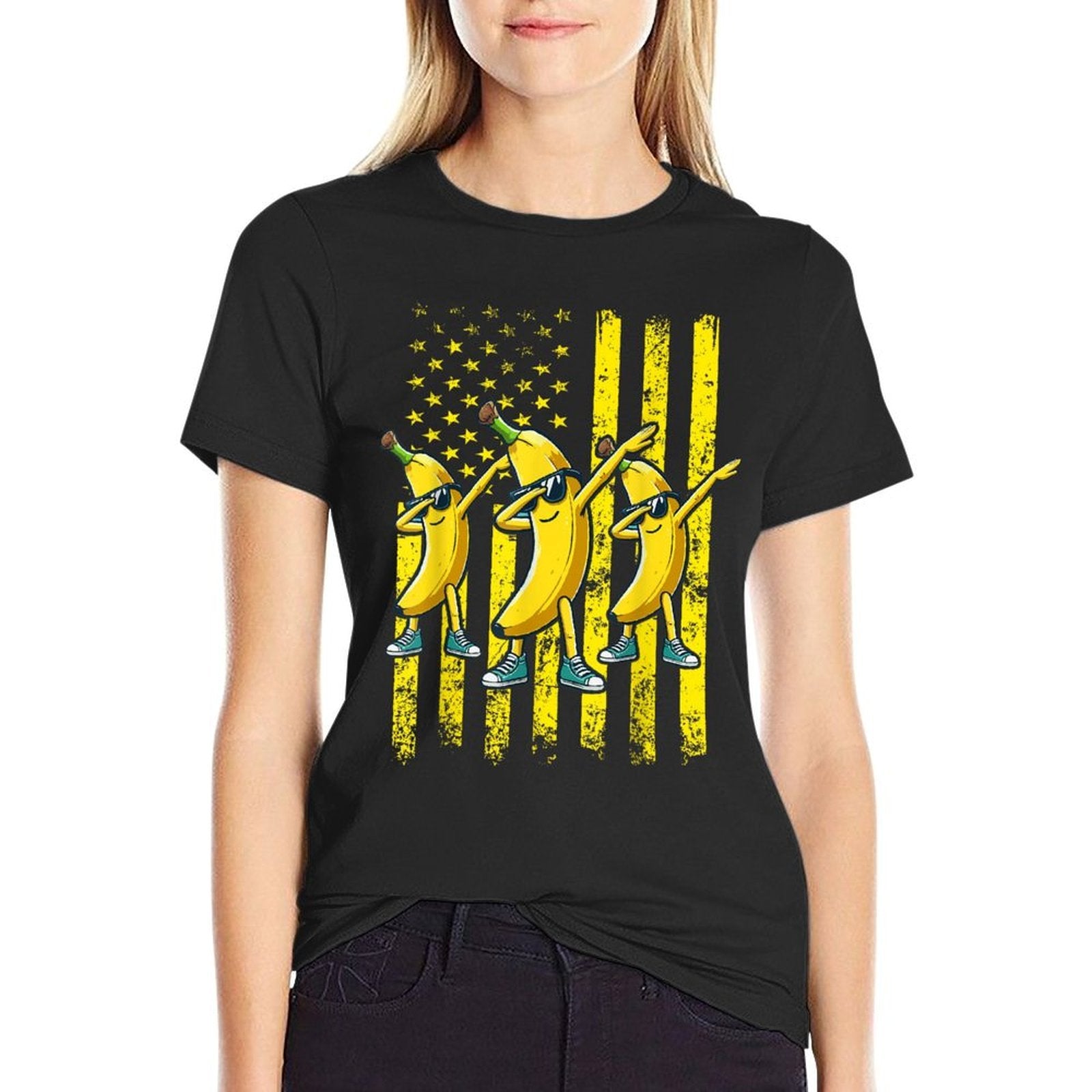Dabbing Banana Retro American Banana Lover Men Women  Odor-resistant T-Shirt