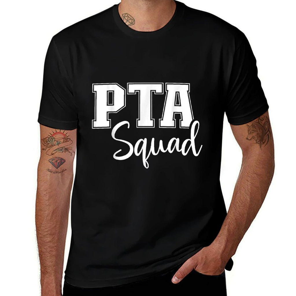 PTA Squad - Parent Teacher Organization Association  Ribbed Collar T-Shirt