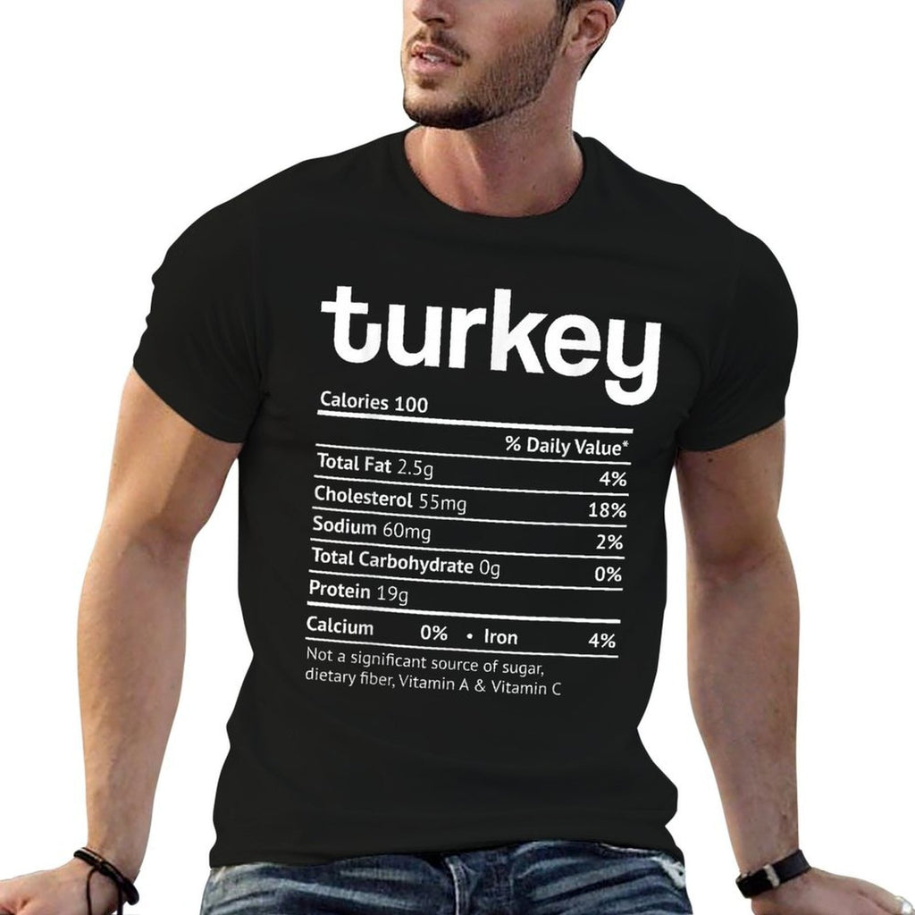 Turkey Nutrition Facts Funny Thanksgiving Christmas Food  Odor-resistant T-Shirt