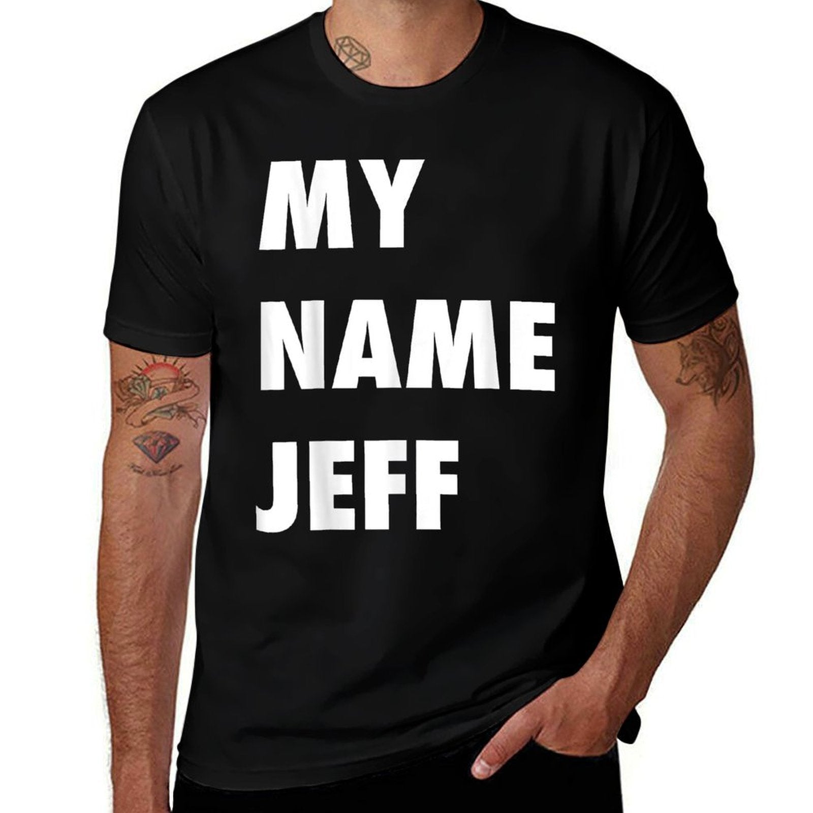 My Name Jeff Meme Funny Gift  Slim-fit Cut T-Shirt