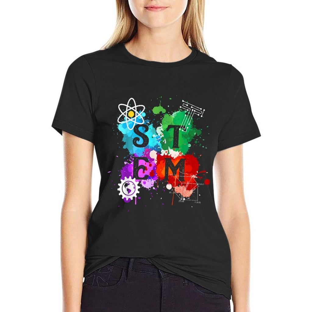 STEM Science Technology Engineering Math Teacher Gift  Cotton T-Shirt