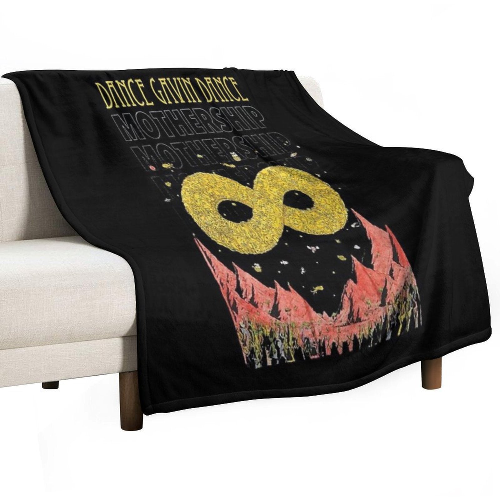 Dance Gavin Dance Mothership Graphic Design Sustainable Throw Blanket