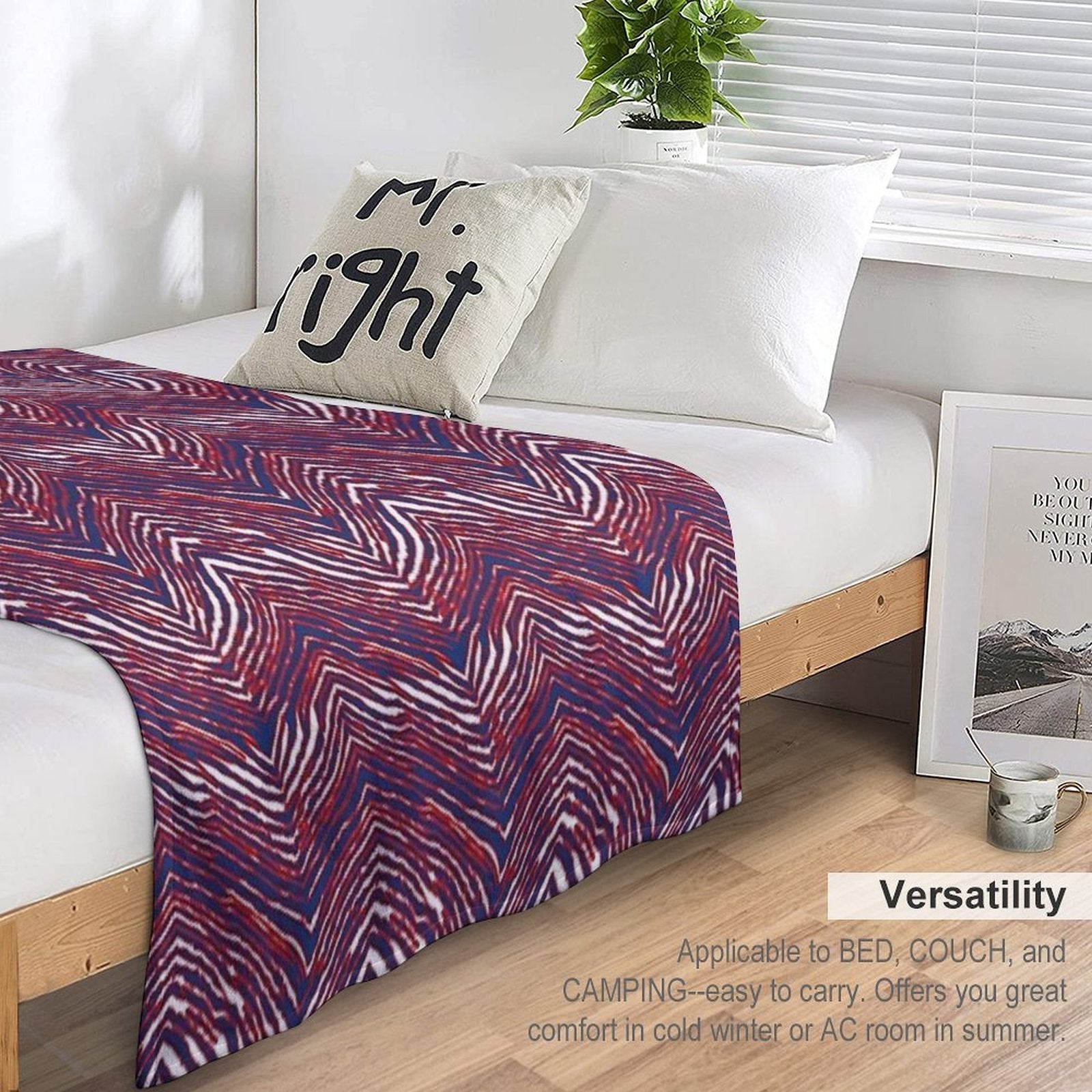 Buffalo ZigZag Pattern Gift-ready Throw Blanket