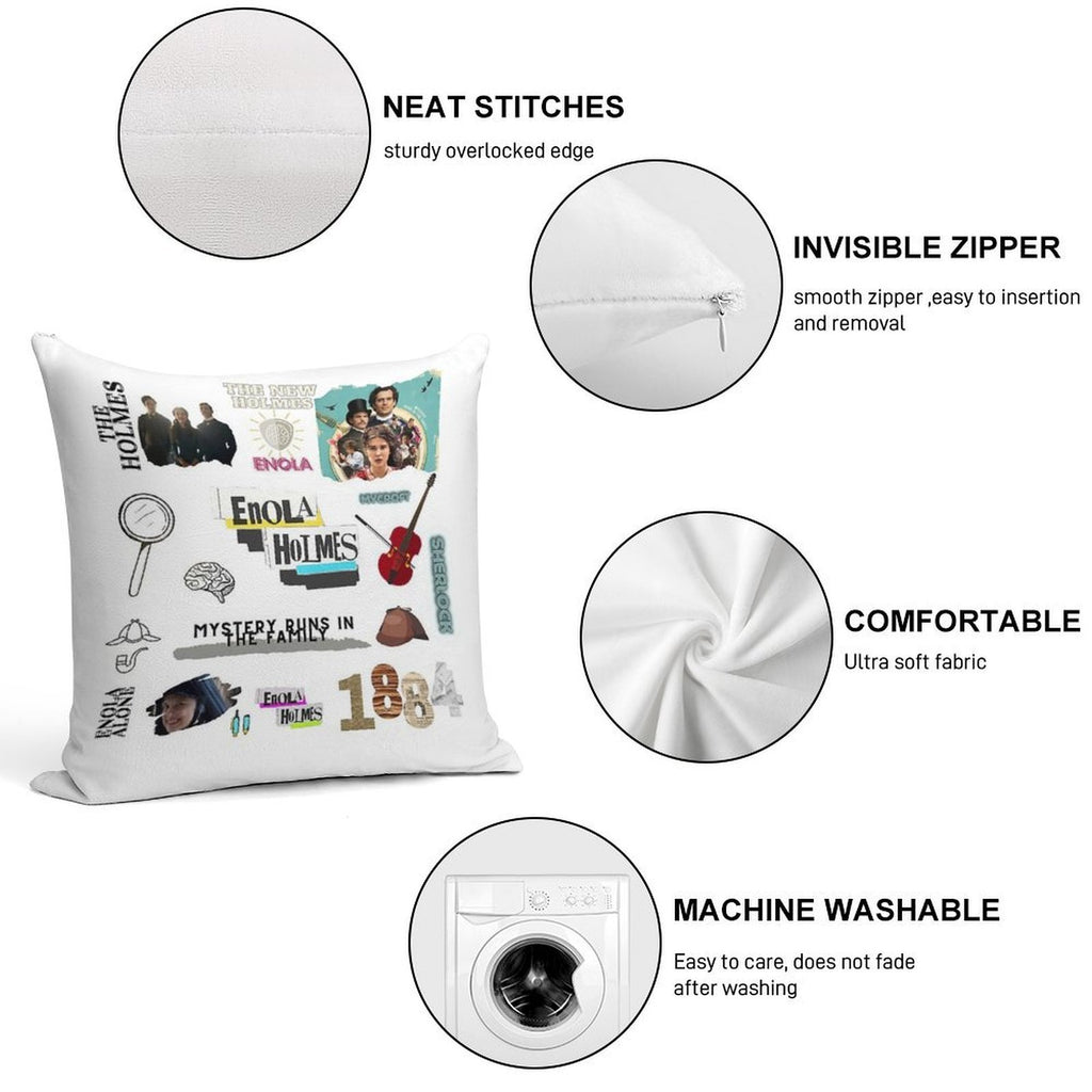 Enola Holmes Soft Style Accent Throw Pillow