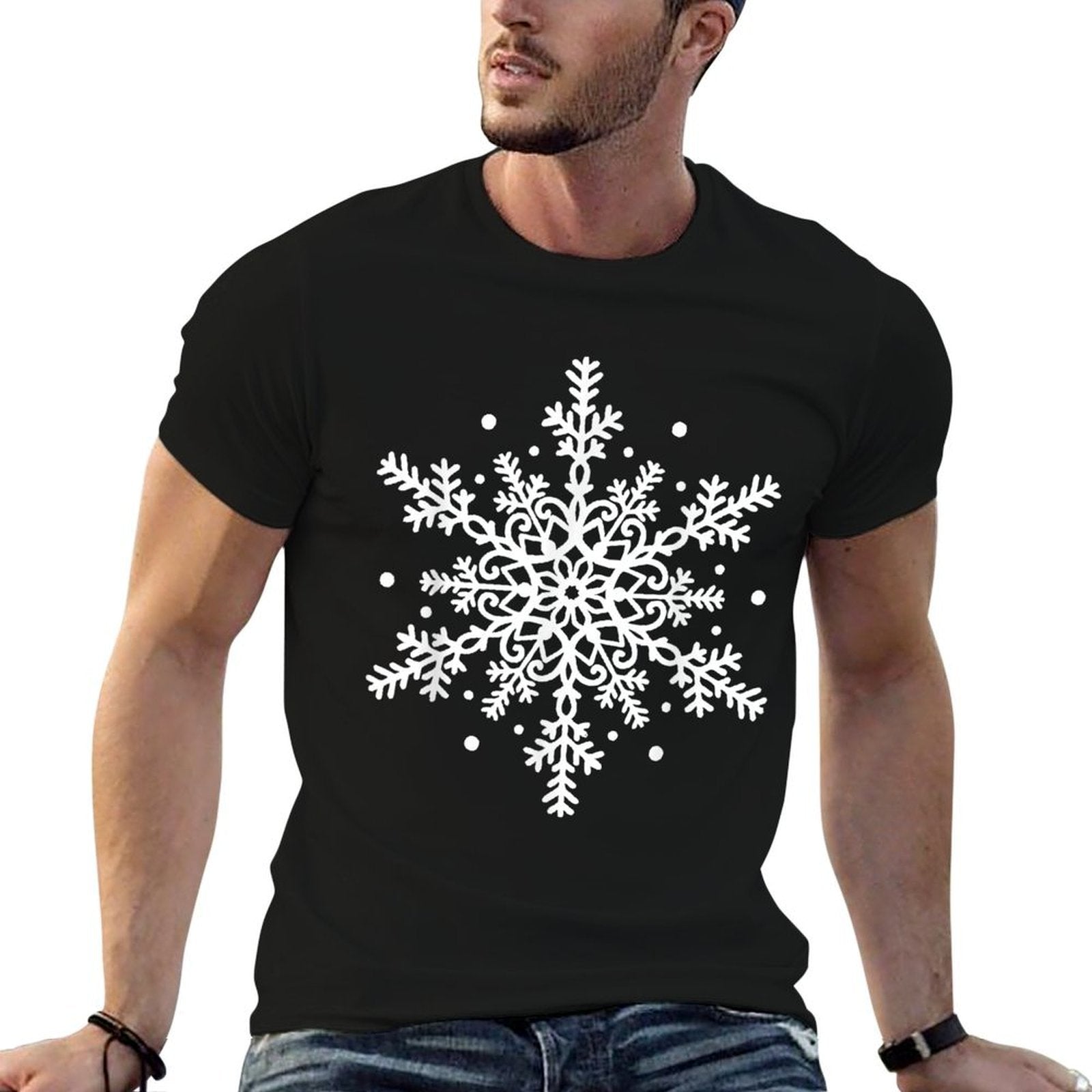 Snowflake Merry Christmas Xmas Snow Pajamas Family Holiday  Breathable T-Shirt