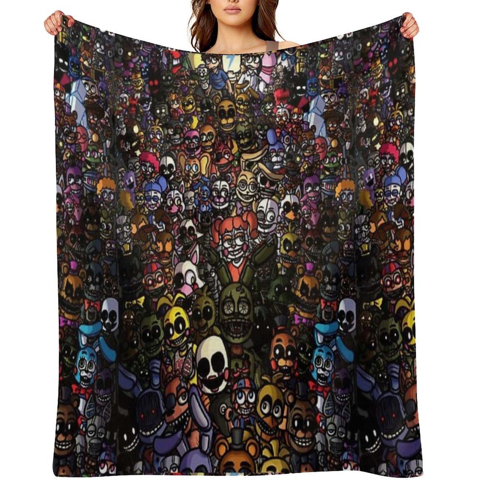 Vintage Graffiti Design Colorful Tribal Street Art Premium Throw Blanket