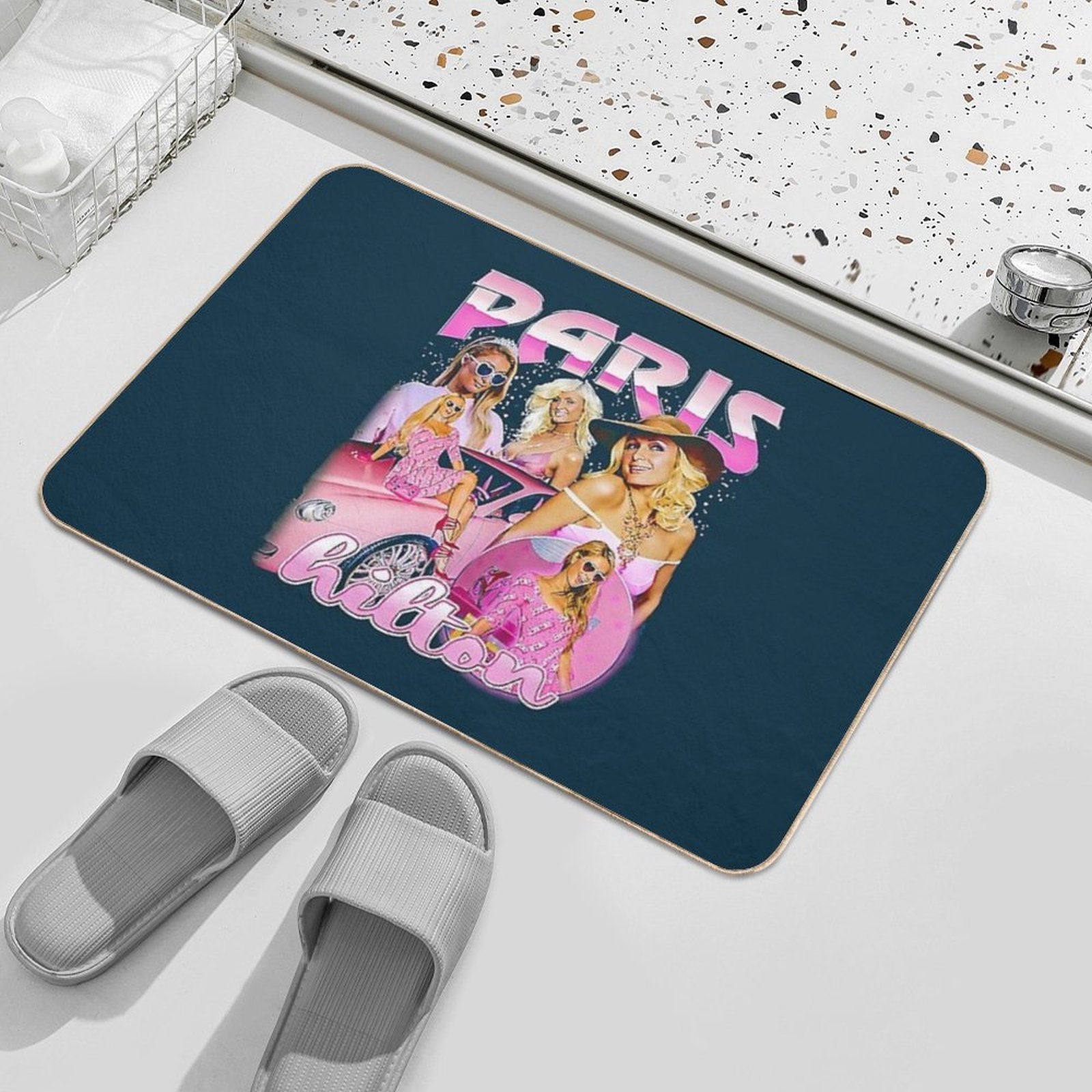 Paris Hilton Vintage Bootleg Es  Repositionable Bath Mat