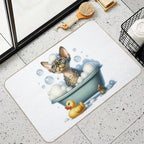 Devon Rex Bubble Bath Bliss - Funny Cat  Easy Maintenance Bath Mat