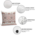 Palestinian Jordanian Tatreez Cross Stitch Realistic Traditional Embroidery Pattern Design #4 Soft Decorative Cover Throw Pillow