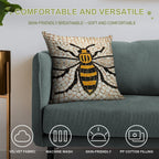 Manchester Bee Soft Fade-Resistant Throw Pillow