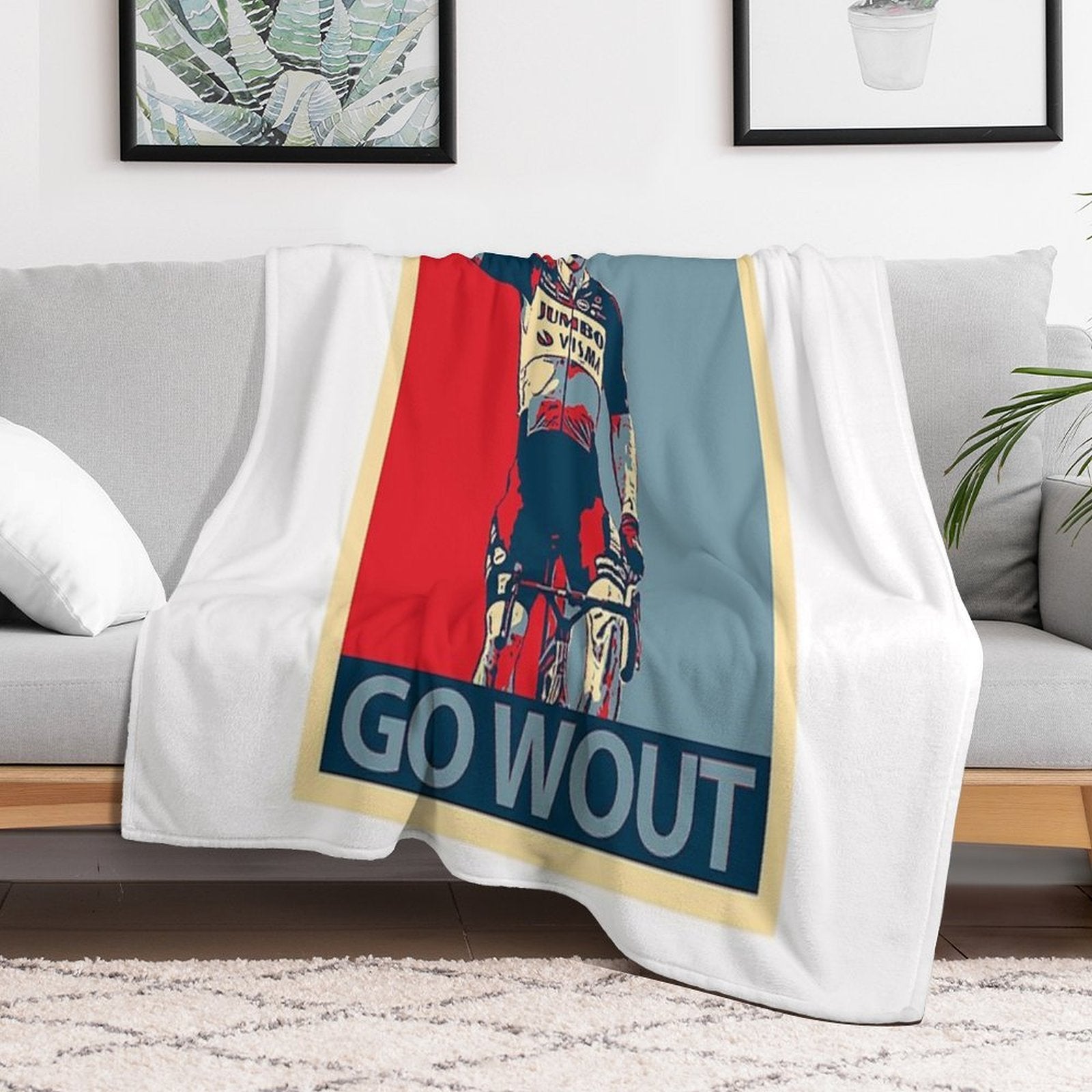 Wout Van Aert Go Wout Durable Throw Blanket