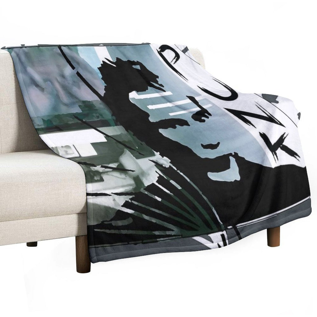 Punk Machine-washable Throw Blanket