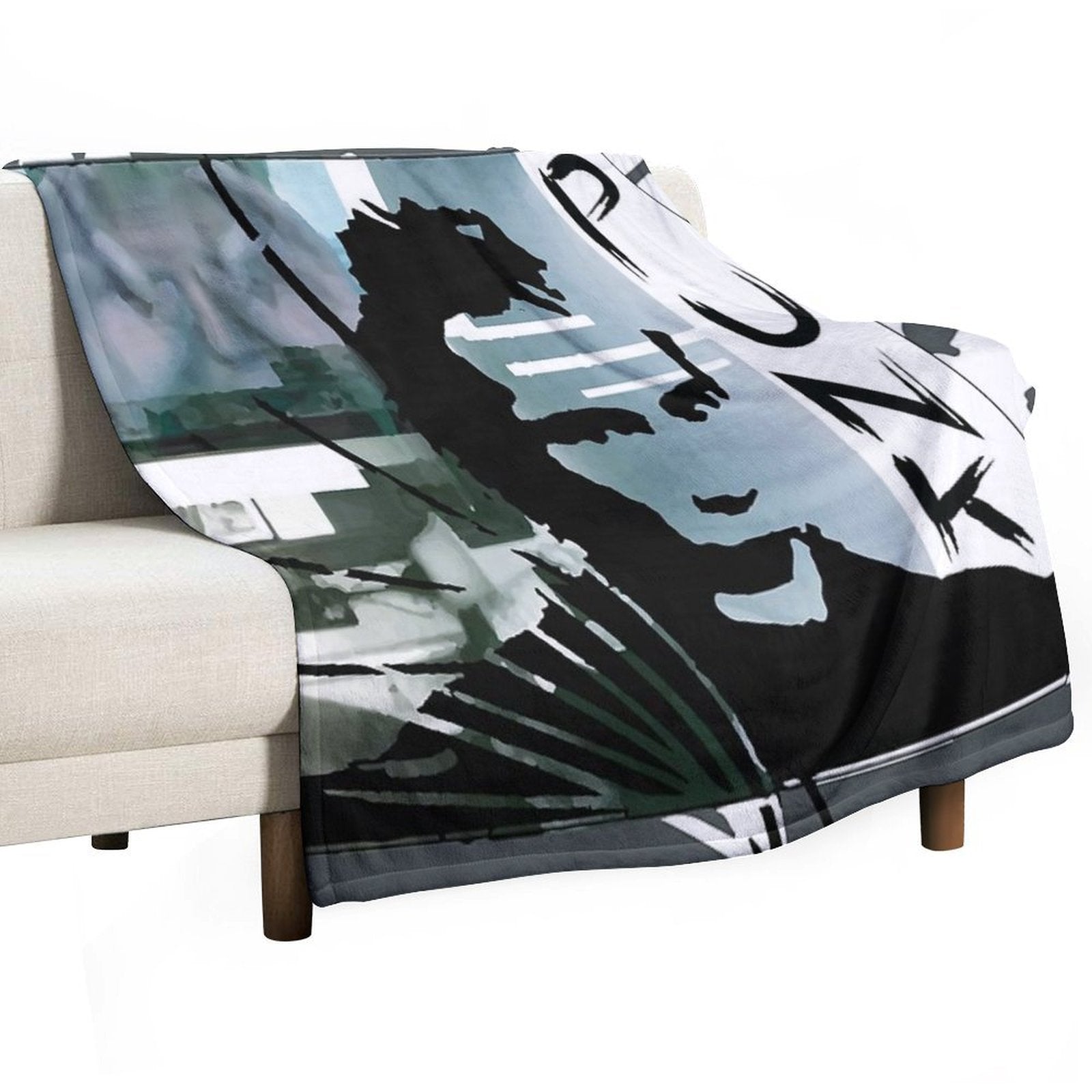 Punk Machine-washable Throw Blanket