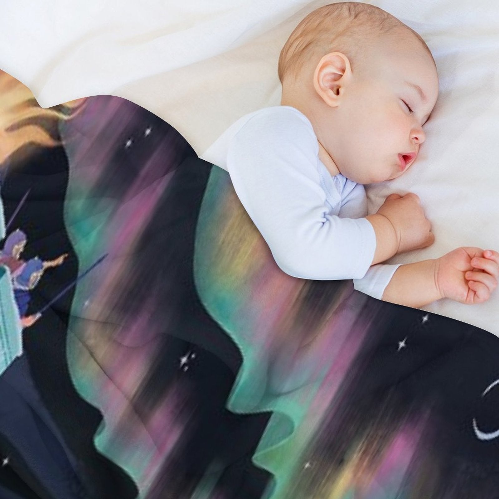 Lights Over Hadrians Wall Shrink-resistant Throw Blanket