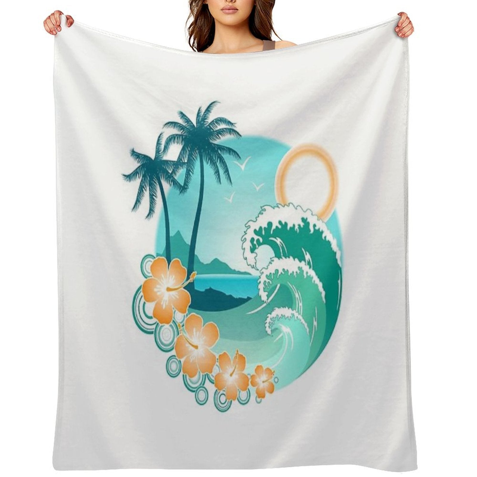 Hawaiian Island Comfort Throw Blanket