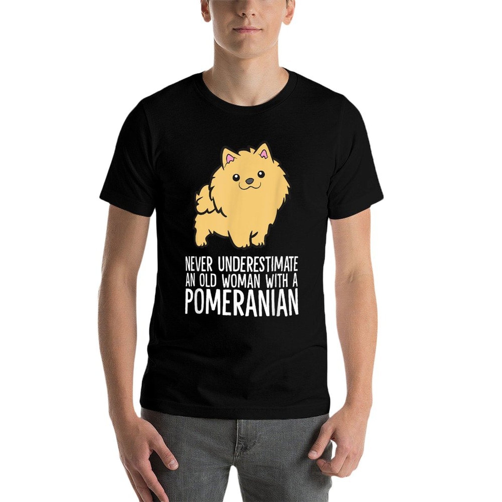 Never Underestimate An Old Woman With A Pomeranian  Versatile T-Shirt