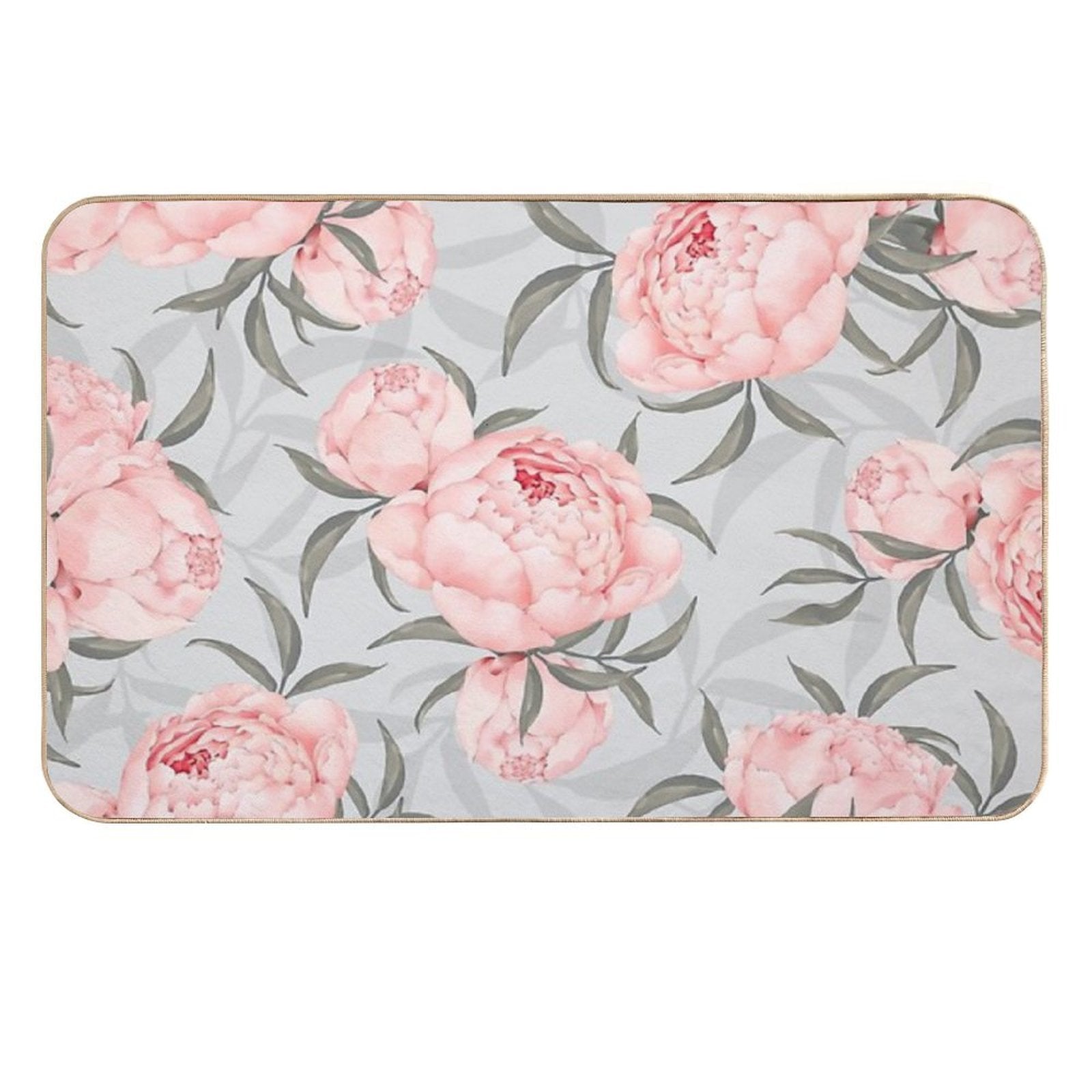 Peony on Spring Vibes  Anti-Trip Bath Mat